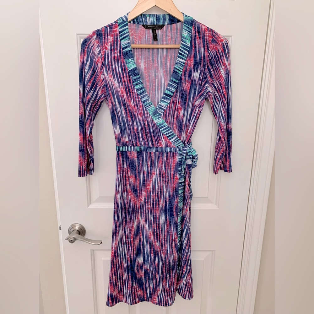 BCBG Mutilcolored Wrap Dress - Sz XS